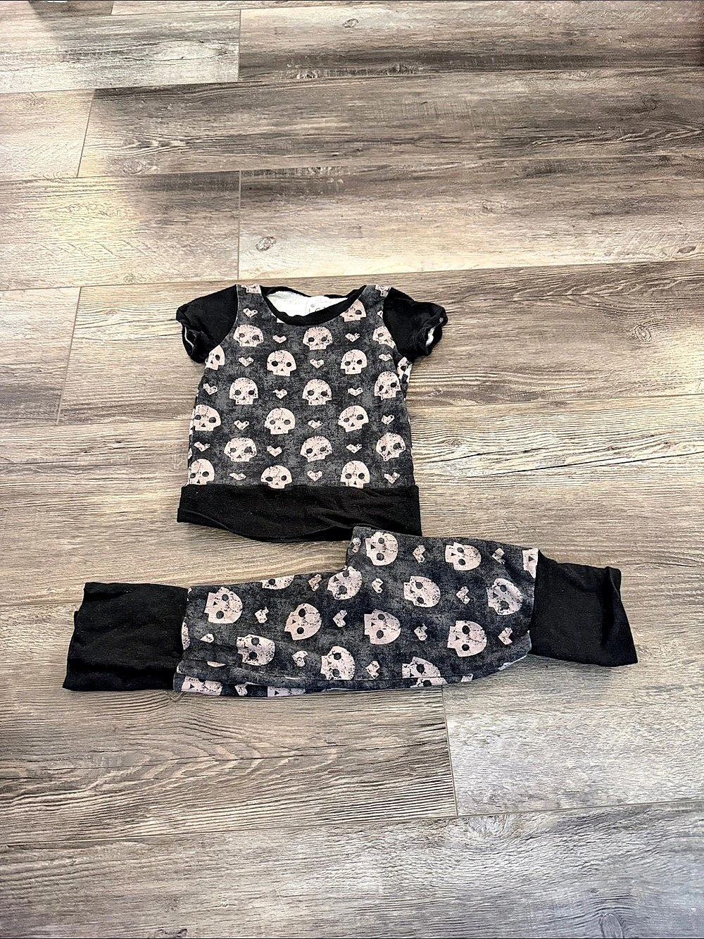 C2 Girls 1-2 Skull Print Top and Pants Set